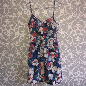 J Crew Spaghetti Strap Floral Dress
